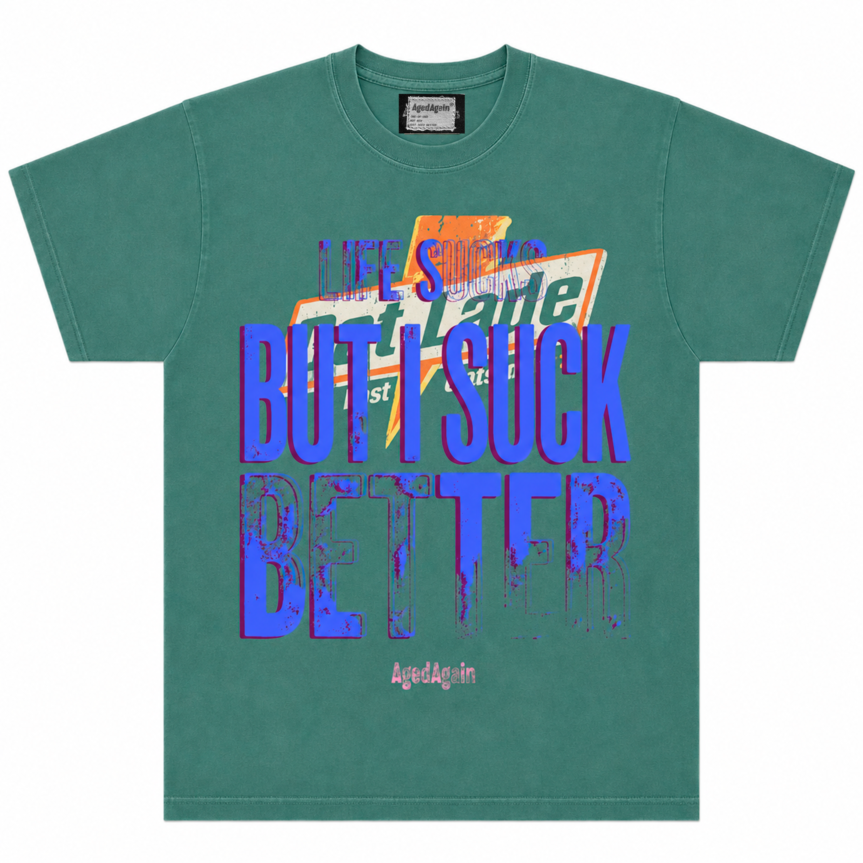 Life Sucks - Tee - Green - front