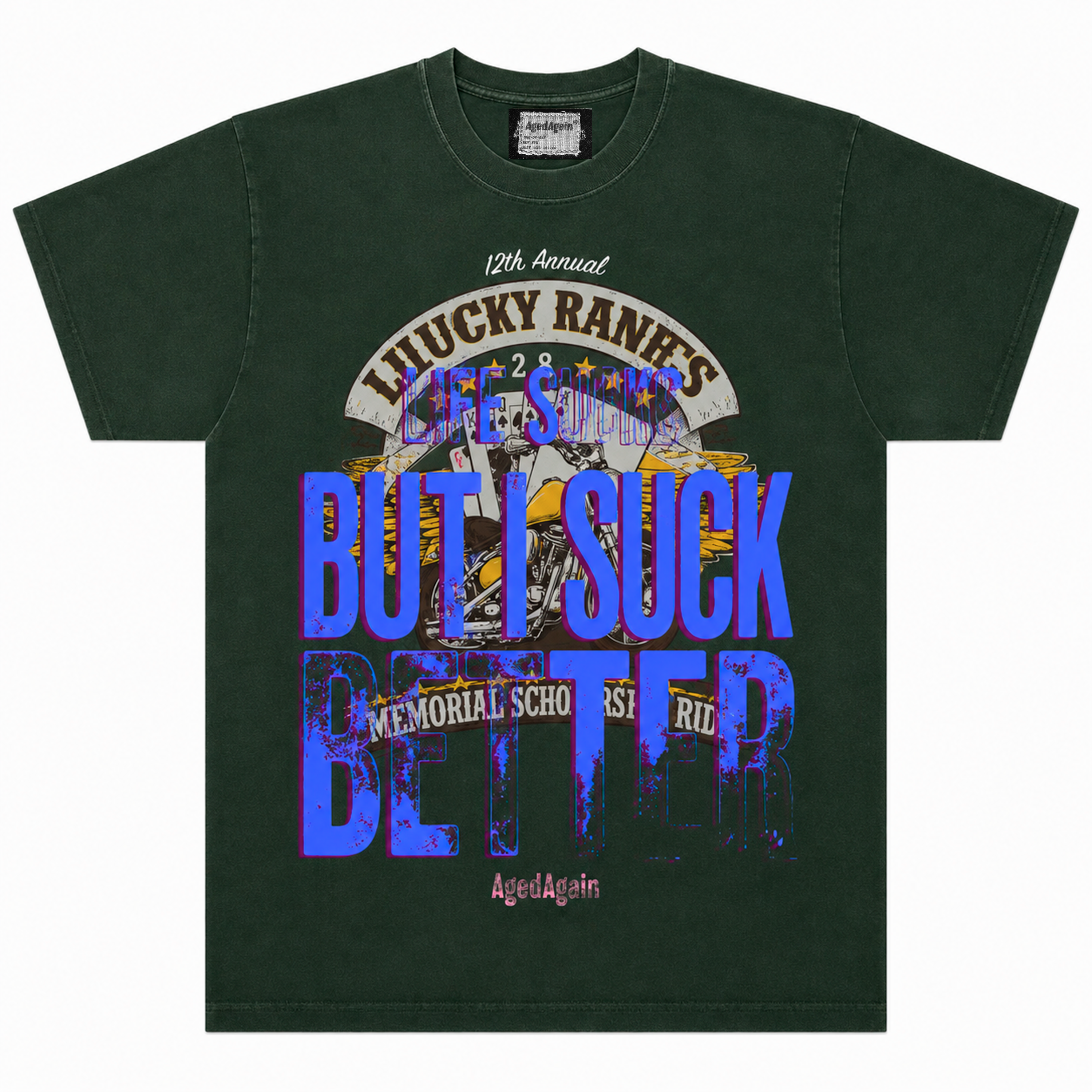 Life Sucks - Tee - Forest Green - front