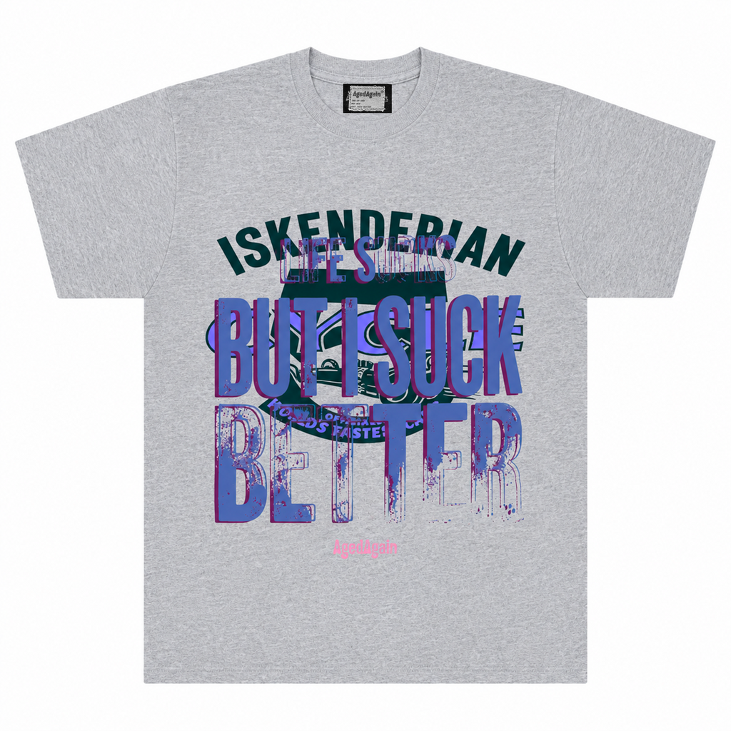 Life Sucks - Tee - Grey - front