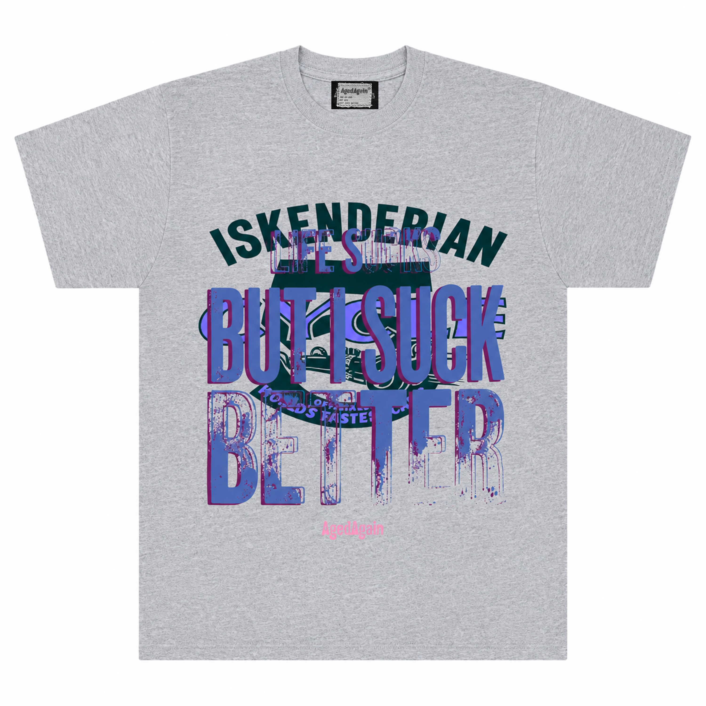 Life Sucks - Tee - Grey - front