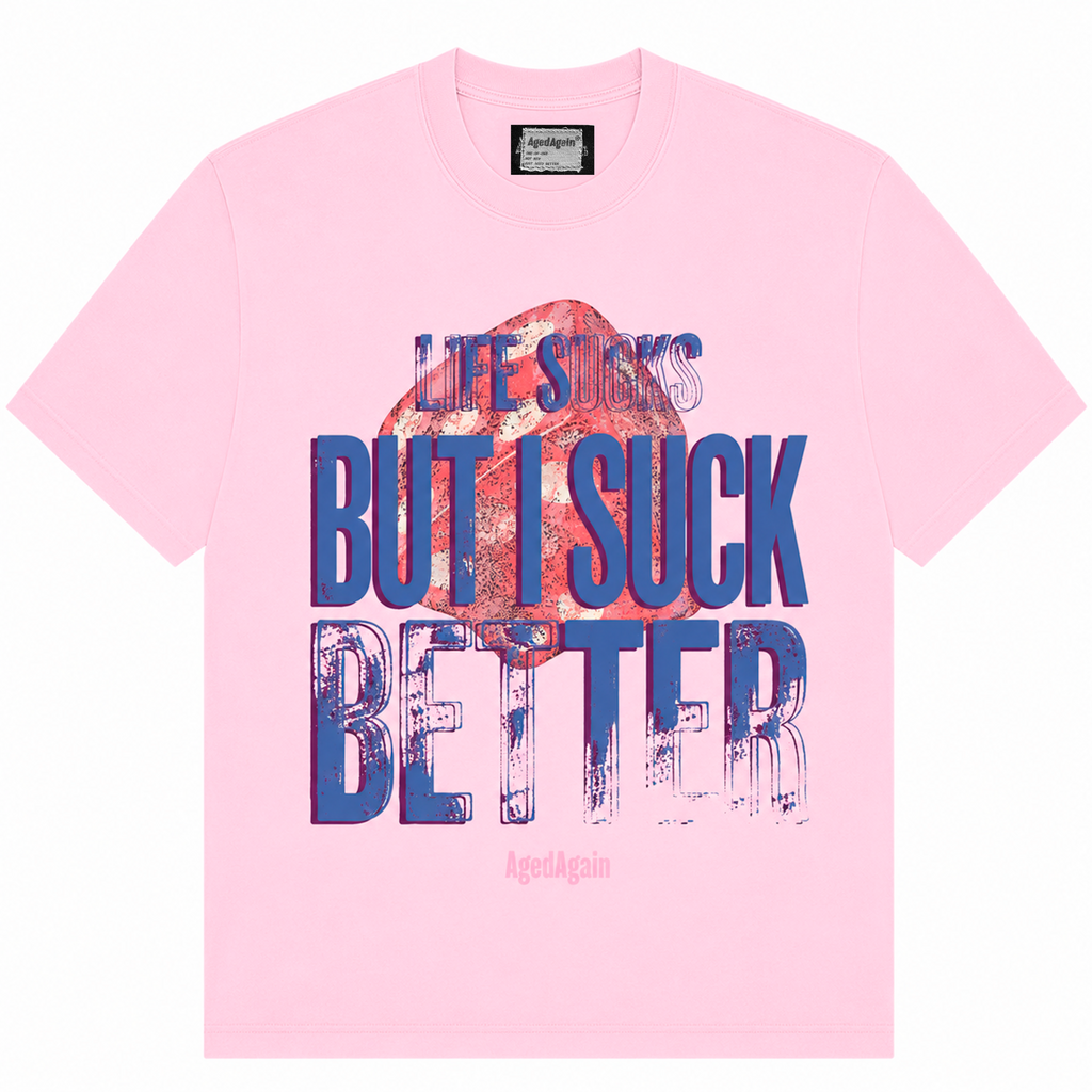 Life Sucks - Tee - Pink - front