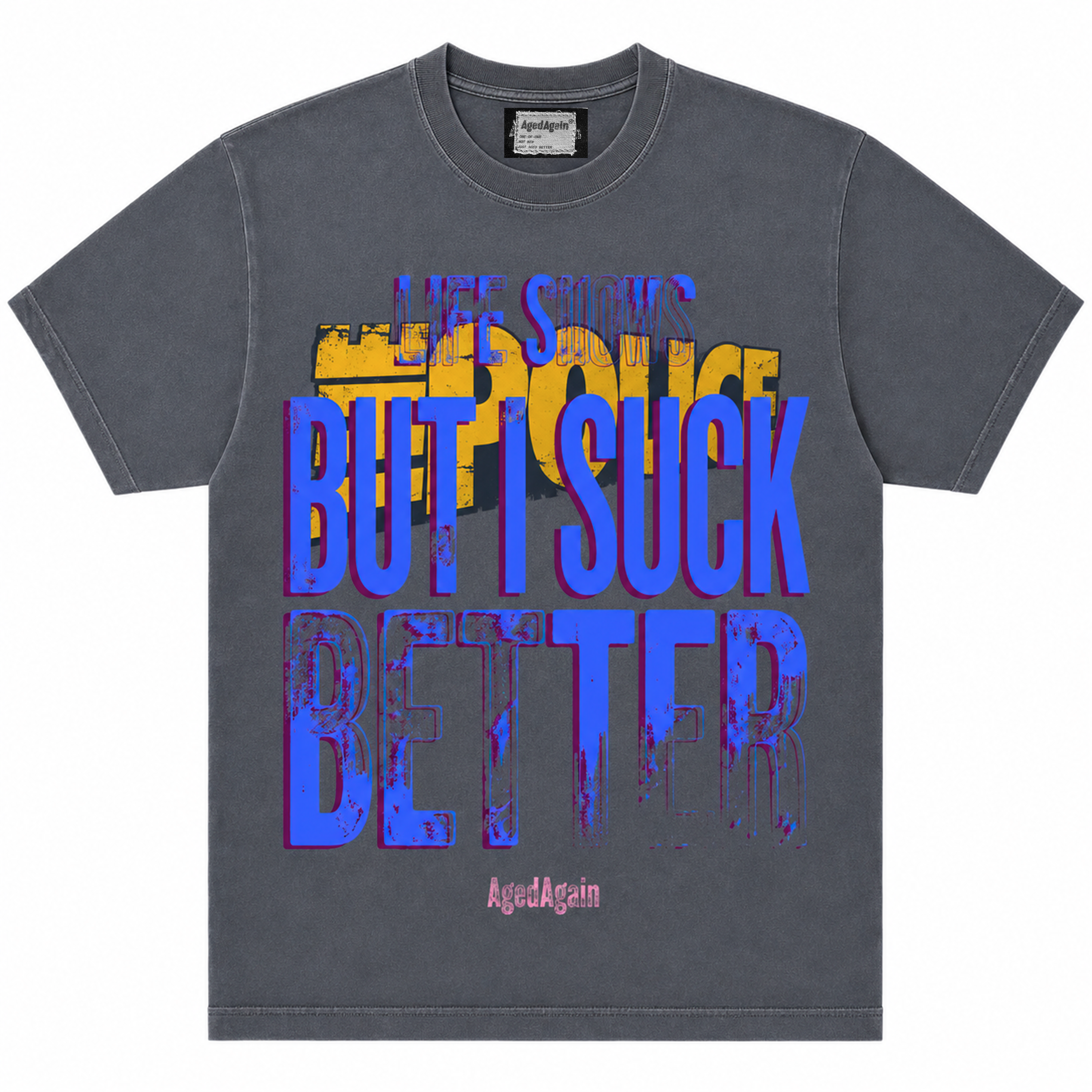 Life Sucks - Tee - Charcoal - front